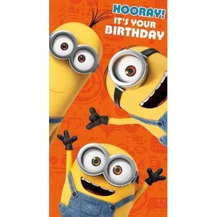 Minion Movie Hooray It's Your Birthday Card an Official Despicable Me Product