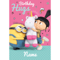 Minions Birthday Hugs Any Name Card an Official Despicable Me Minions Product