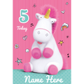 Minions Personalised Any Age and Name Unicorn Birthday Card an Official Despicable Me Minions Product