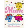 Mother's Day Personalised Card by Little Miss an Official Mr Men and Little Miss Product