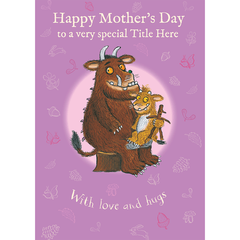 Mother's Day Personalised Card by The Gruffalo an Official The Gruffalo Product