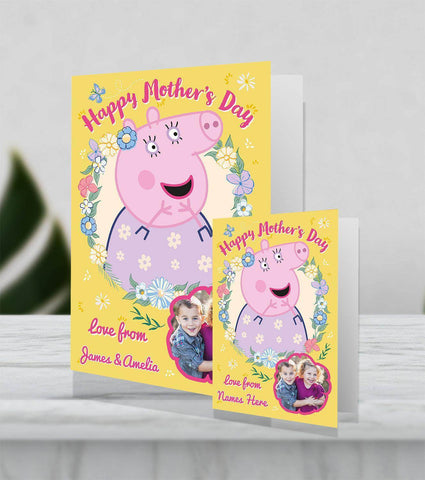Mother's Day Photo Personalised Giant Card by Peppa Pig an Official Peppa Pig Product
