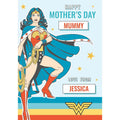 Mothers Day Personalised Card by Wonder Woman an Official DC Comics Product