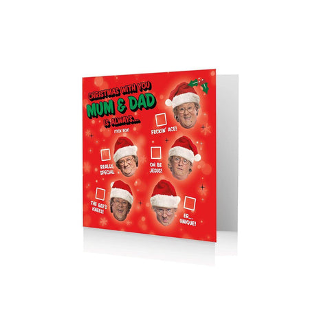 Mrs Browns Boys Tick Box Mum & Dad Christmas Card an Official Mrs Brownâ€™s Boys Product