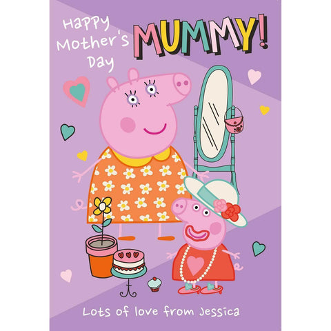 Mummy Mothers Day Personalised Card by Peppa Pig an Official Peppa Pig Product