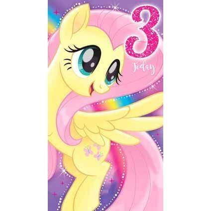 My Little Pony Movie Age 3 Birthday Card an Official My Little Pony Product