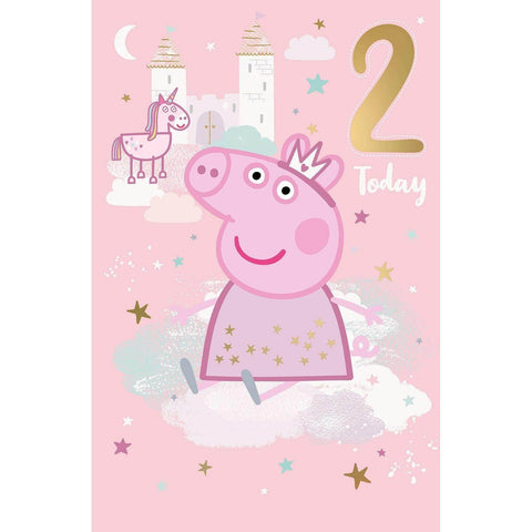 Official Peppa Pig Age 2 Birthday Card, Princess Peppa Pig Card an Official Peppa Pig Product