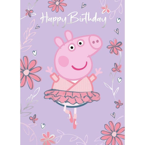 Official Peppa Pig Birthday Card, Ballerina Peppa an Official Peppa Pig Product