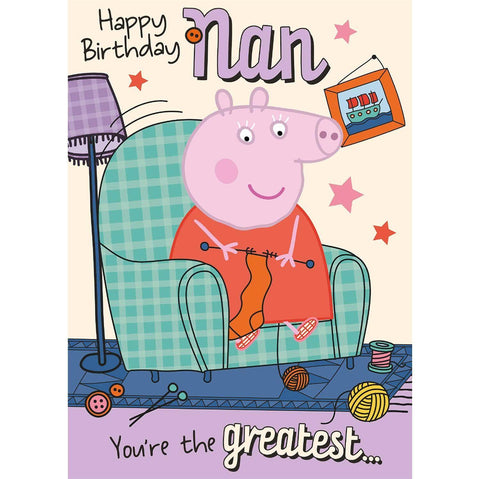 Official Peppa Pig Birthday Card, Happy Birthday Nan an Official Peppa Pig Product