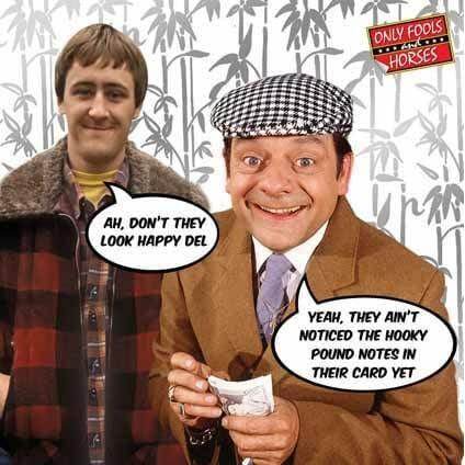 Only Fools and Horses Birthday Hooky Pound Notes Card an Official Only Fools and Horses Product