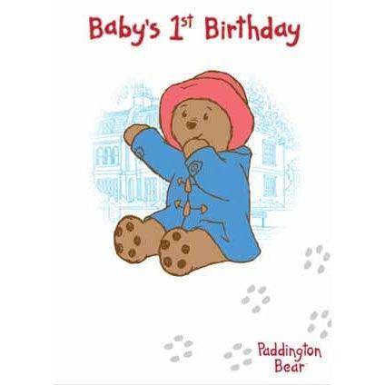 Paddington Bear Age 1 Birthday Card an Official Paddington Bear Product