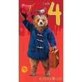 Paddington Bear The Movie Age 4 Birthday Card an Official Paddington Bear Product