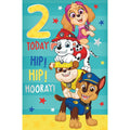 Paw Patrol Birthday Card, 2 Today Hip! Hip! Hooray! an Official Paw Patrol Product
