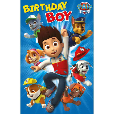 Paw Patrol Birthday Card, Birthday Boy From The Team an Official Paw Patrol Product