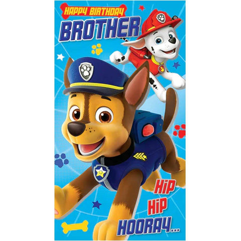 Paw Patrol Brother Birthday Card an Official Paw Patrol Product