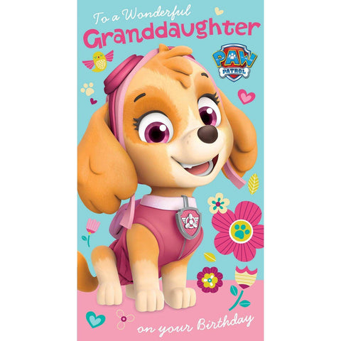 Paw Patrol Granddaughter Birthday Card, To A Wonderful Granddaughter an Official Paw Patrol Product