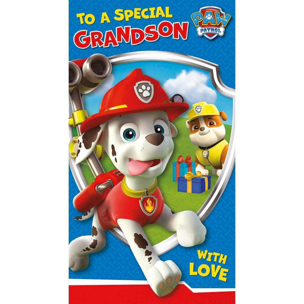 Paw Patrol Grandson Birthday Card an Official Paw Patrol Product