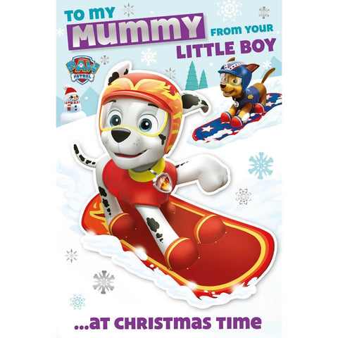 Paw Patrol Mummy Christmas Card an Official Paw Patrol Product