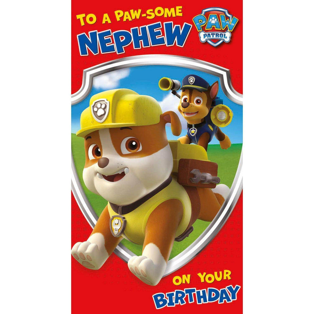 Paw Patrol Nephew Birthday Card an Official Paw Patrol Product