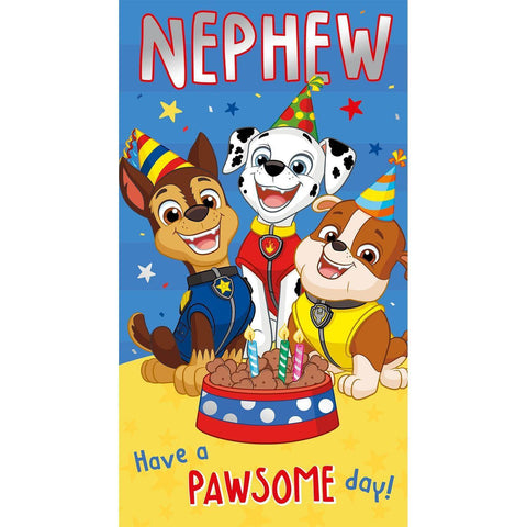 Paw Patrol Official Nephew Birthday Card an Official Danilo Promotions Product