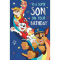 Paw Patrol Official Son Birthday Card, To A Super Son an Official Paw Patrol Product