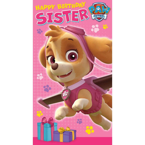 Paw Patrol Sister Birthday Card an Official Paw Patrol Product