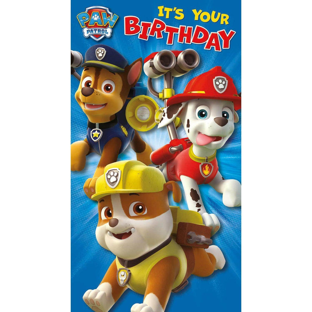 Paw Patrol Sticker Birthday Card an Official Paw Patrol Product