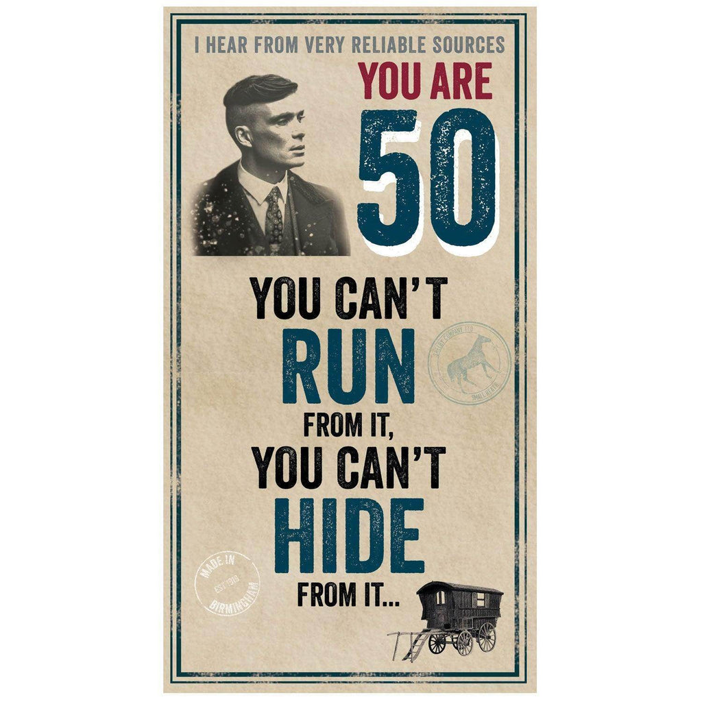 Peaky Blinders Age 50 Birthday Card an Official Peaky Blinders Product