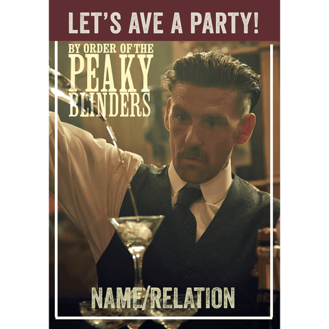 Peaky Blinders Party Personalised Birthday Card an Official Peaky Blinders Product