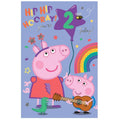 Pegga Pig and George Age 2 Birthday Card an Official Peppa Pig Product