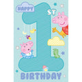 Peppa Pig 1st Birthday Card, Officially Licensed Product an Official Peppa Pig Product