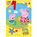 Peppa Pig Age 1 Birthday Card an Official Peppa Pig Product