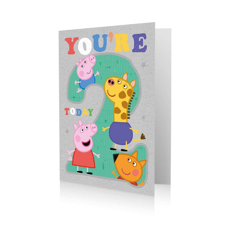 Peppa Pig Age 2 Birthday Card an Official Peppa Pig Product