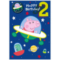 Peppa Pig Age 2 Birthday Card & Badge an Official Peppa Pig Product