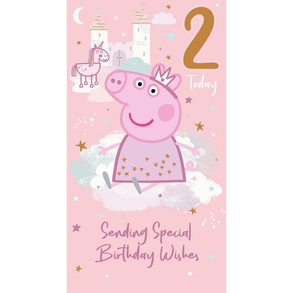 Peppa Pig Age 2 Birthday Card, Sending Special Birthday Wishes