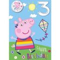 Peppa Pig age 3 Birthday Card & Badge an Official Peppa Pig Product