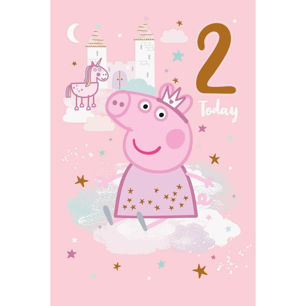 Girls 2nd Piggy Birthday Card