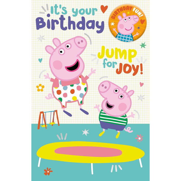 Biglietto d'auguri per 3 anni di Peppa Pig