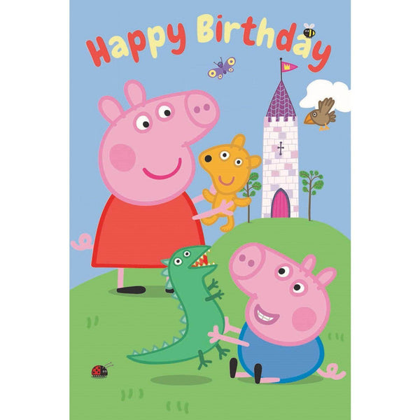 Biglietto d'auguri di Peppa Pig, prodotto con licenza ufficiale