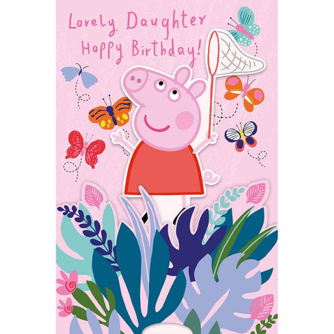Peppa Pig Daughter Butterfly Birthday Card an Official Peppa Pig Product