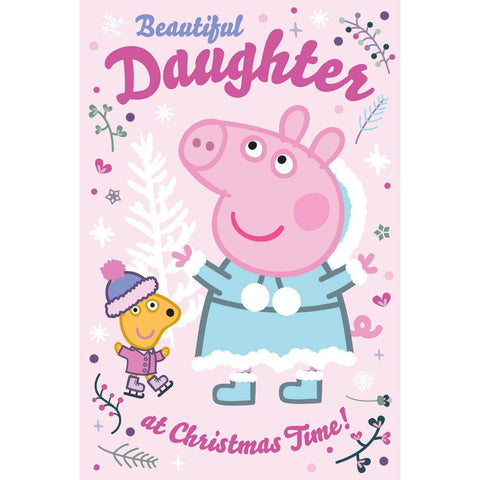 Peppa Pig Daughter Christmas Card an Official Peppa Pig Product