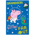 Peppa Pig Grandson Birthday Card & Badge an Official Peppa Pig Product