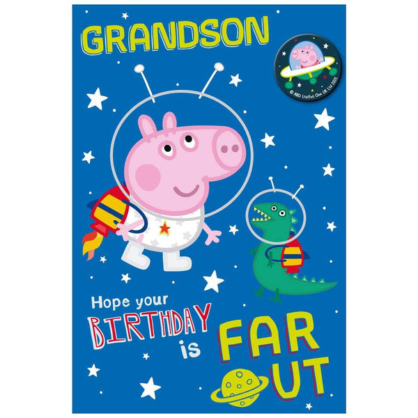 Compra Biglietto d'auguri e badge per 4 anni di Peppa Pig ufficiale