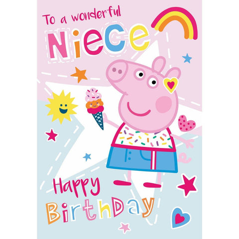 Peppa Pig Niece Birthday Card an Official Peppa Pig Product