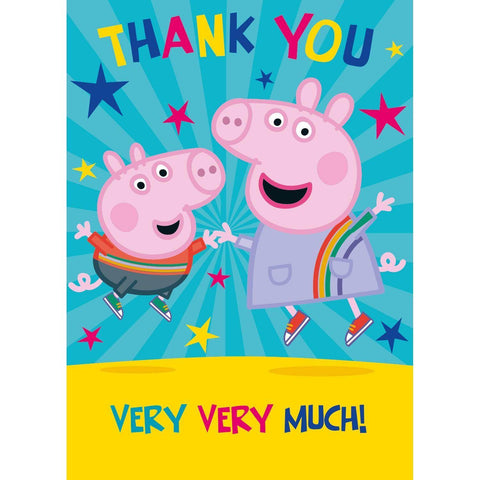 Peppa Pig Thank You Card, Thank you very very much! an Official Peppa Pig Product