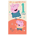 Peppa Pig You're 1 Today Birthday Card an Official Peppa Pig Product