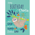 Personalised Animal Planet Chilled Sloth Birthday Card an Official Animal Planet Product