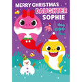 Personalised Baby Shark Daughter Christmas Card- Any name an Official Baby Shark Product