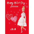 Personalised Barbie Valentines Card- Any Name an Official Barbie Product
