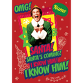 Personalised Elf Christmas A5 Card an Official Elf Product